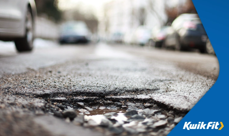Close up on a road surface showing an early stage pothole � unlikely to cause much damage at this stage but likely to get worse quickly without attention.